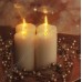 Картина с LED подсветкой: свечи среди бус, выполненная на холсте